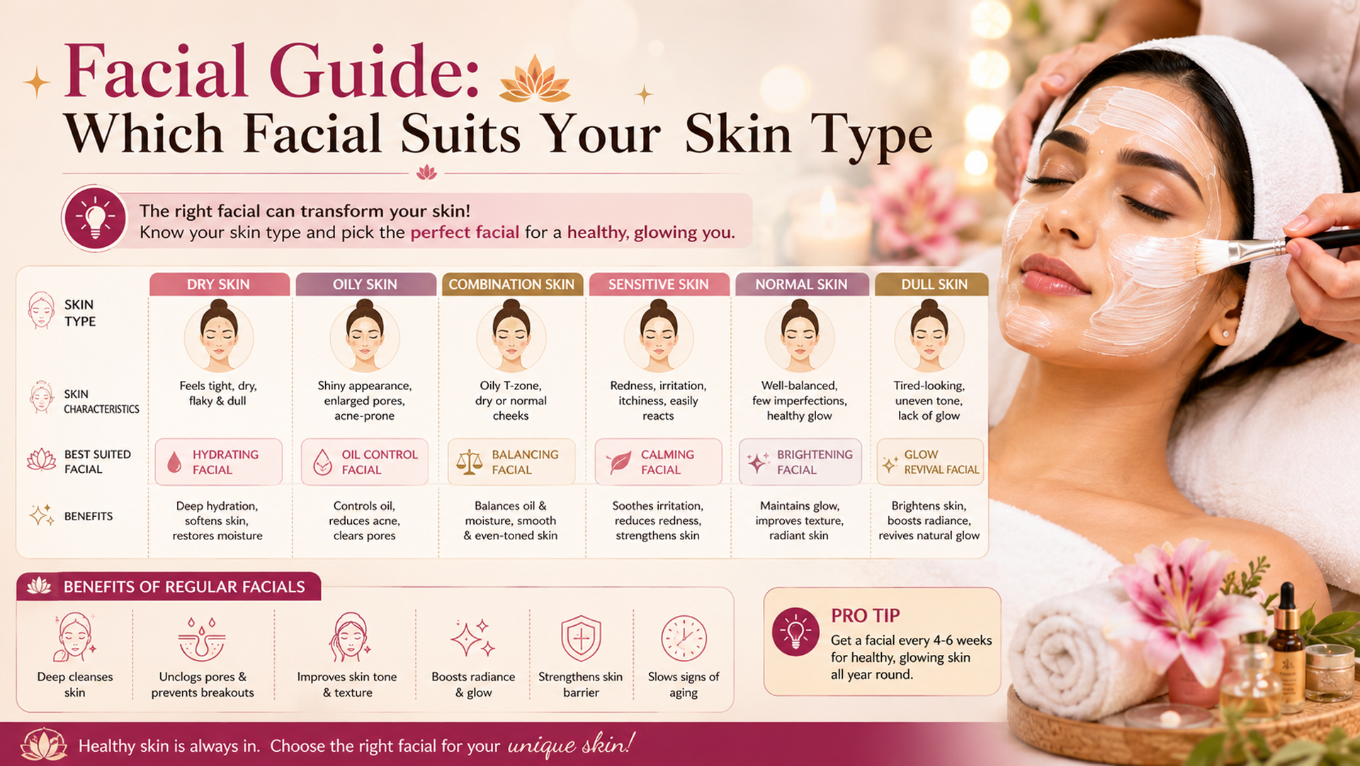 Facial guide which facial suits your skin type