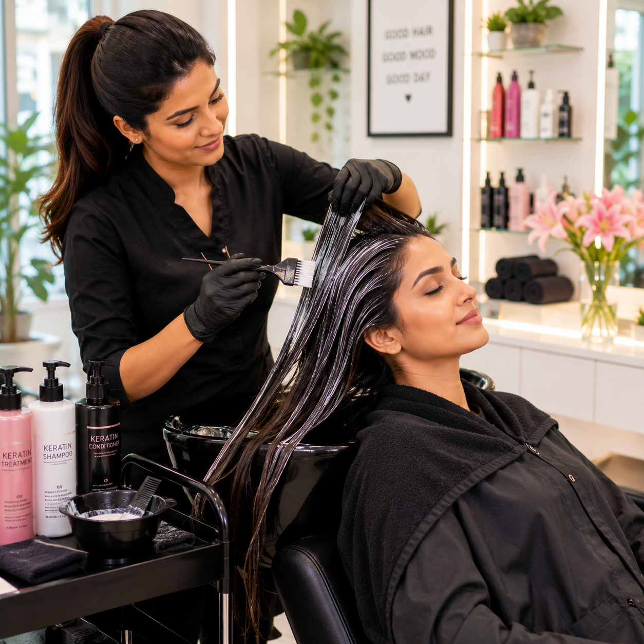 Hair Spa and Keratin Treatment Sabarmati